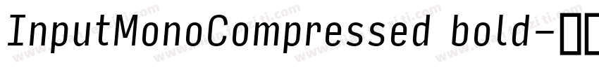 InputMonoCompressed bold字体转换